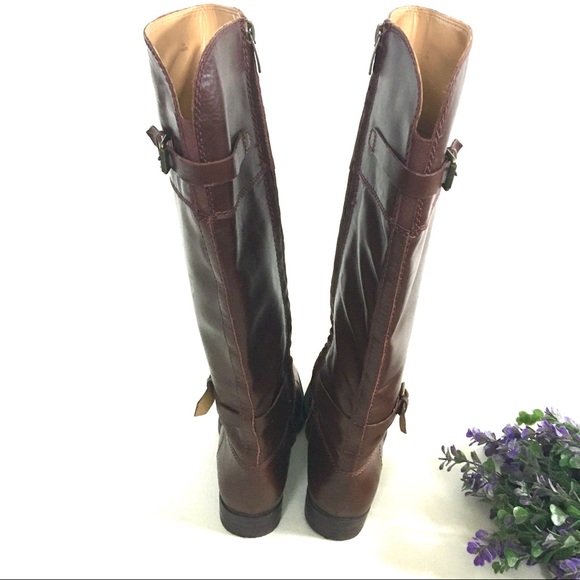 Enzo Angiolini EERO Brown Leather Rising Boots - Picture 5 of 8